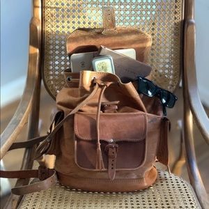 Leather Rucksack Backpack